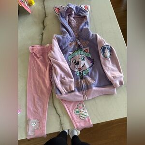 Paw Patrol Purple and Pink Hoodie Set - 2t